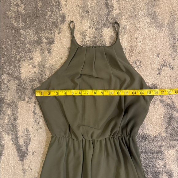 Blue Rain  Olive Green Sleeveless Dress - Picture 4 of 7